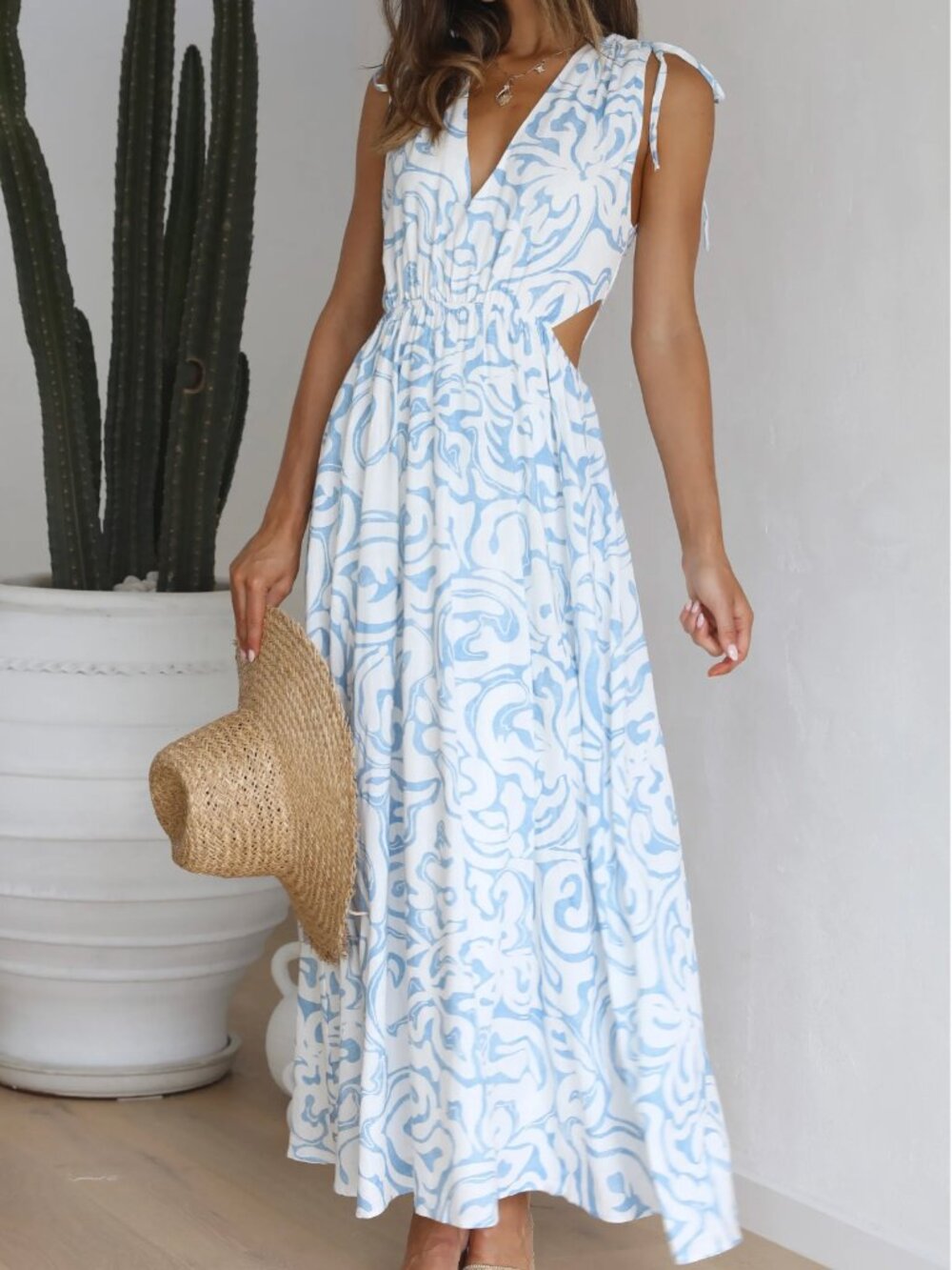 Girl and the Sun Dani Maxi Dress in Thalassa Print